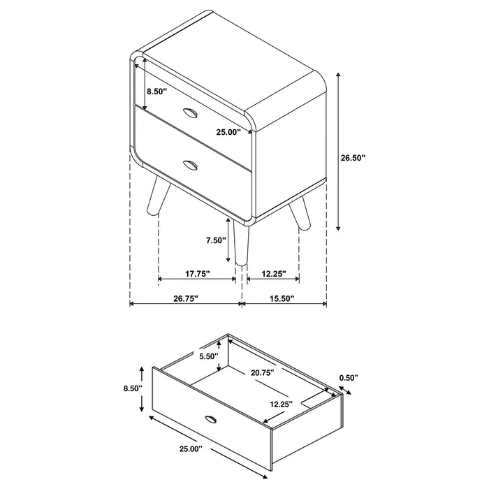 Robyn Nightstands - Visions in Furniture (La Mirada, CA)