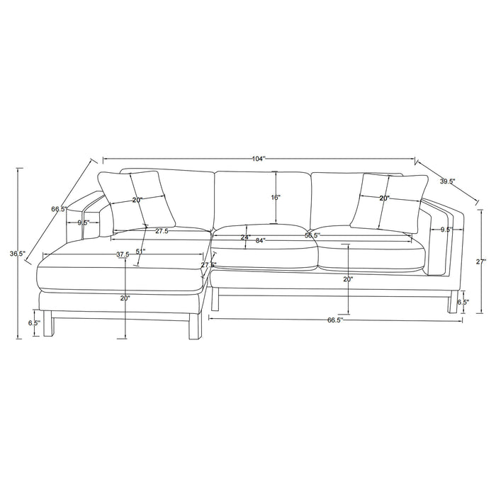 Geneva Stationary Sectionals - Visions in Furniture (La Mirada, CA)