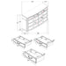 Celina 4 Pc Bedroom Set - Visions in Furniture (La Mirada, CA)