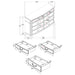 Celina 5 Pc Bedroom Set - Visions in Furniture (La Mirada, CA)