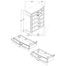 Celina 5 Pc Bedroom Set - Visions in Furniture (La Mirada, CA)