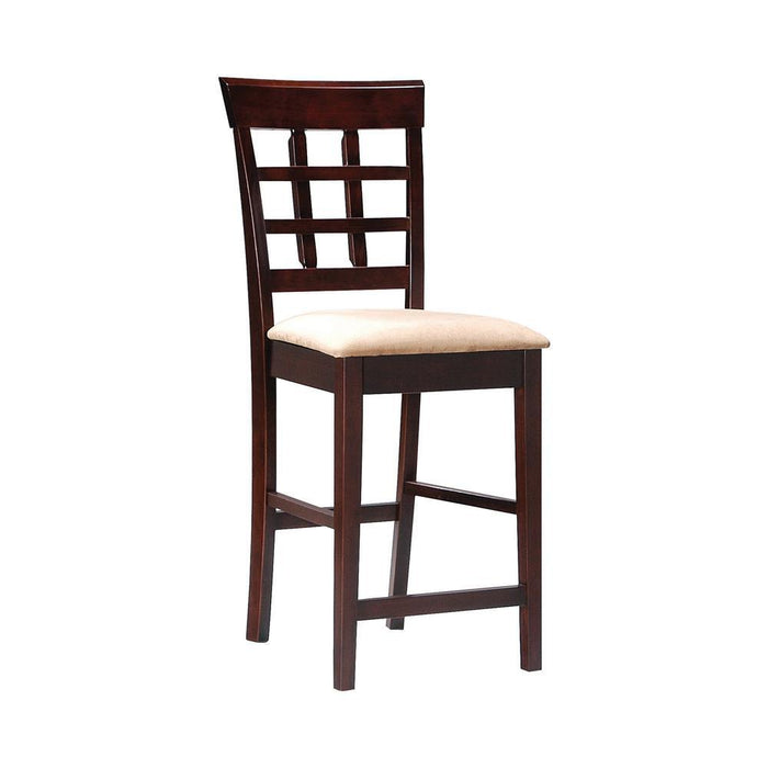 Gabriel Upholstered Counter Height Stools Cappuccino and Beige (Set of 2) - Visions in Furniture (La Mirada, CA)