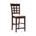 Gabriel Upholstered Counter Height Stools Cappuccino and Beige (Set of 2) - Visions in Furniture (La Mirada, CA)