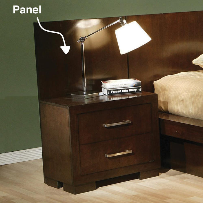 Jessica Nightstand Panels Cappuccino (Set of 2) - Visions in Furniture (La Mirada, CA)
