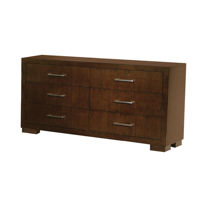 Jessica 6-drawer Dresser Cappuccino - Visions in Furniture (La Mirada, CA)