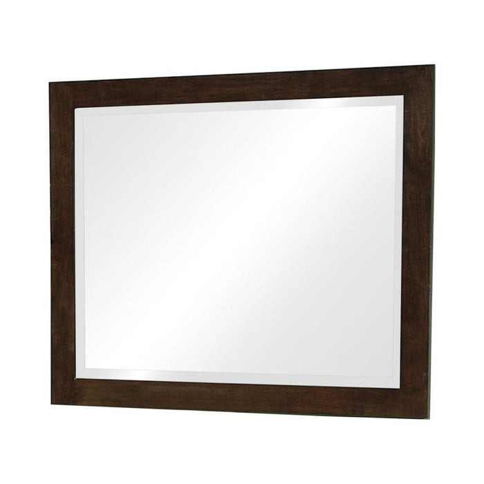 Jessica Rectangular Wall Dresser Mirror Cappuccino - Visions in Furniture (La Mirada, CA)