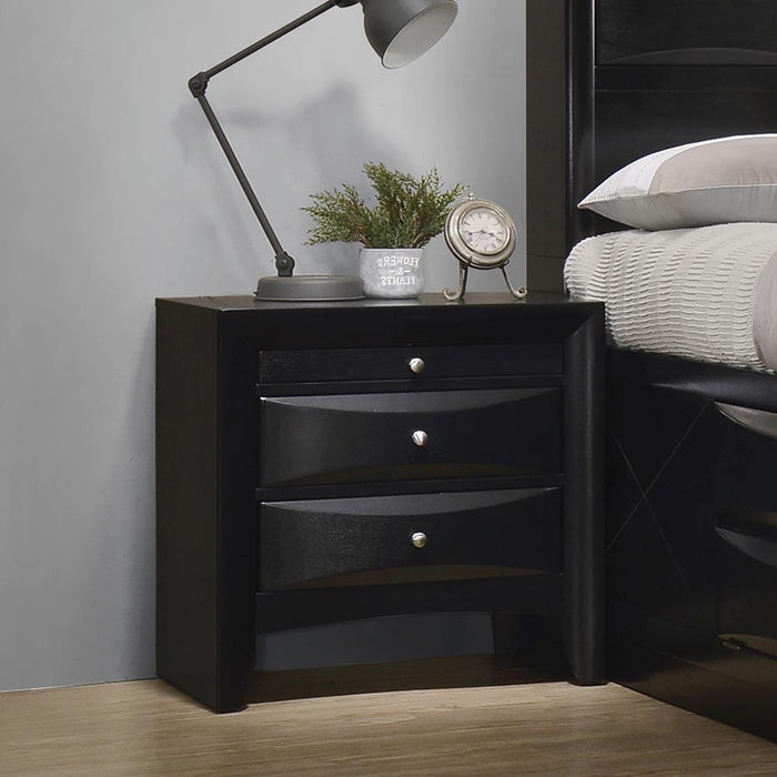 Briana Rectangular 2-drawer Nightstand Black - Visions in Furniture (La Mirada, CA)