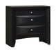 Briana Rectangular 2-drawer Nightstand Black - Visions in Furniture (La Mirada, CA)