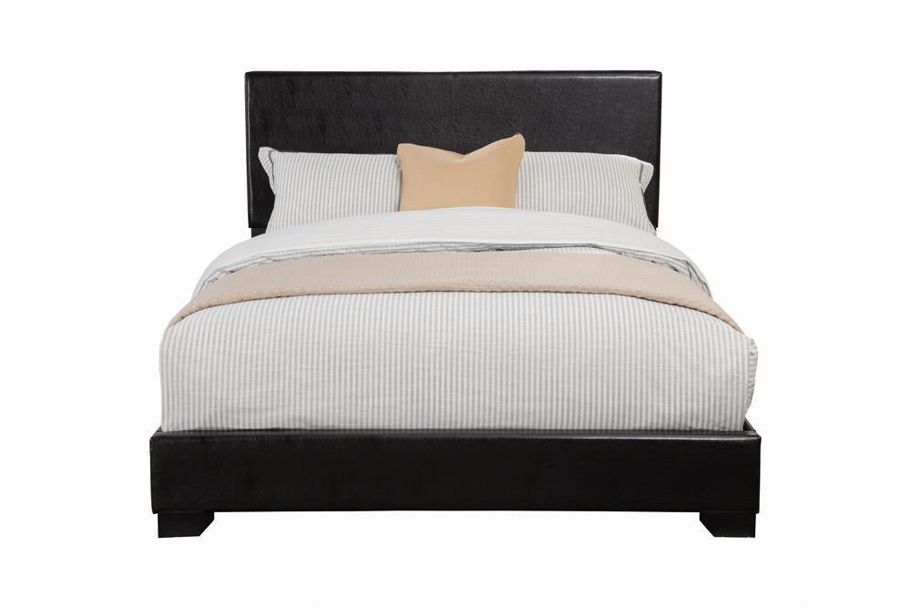 Conner Queen Upholstered Panel Bed Black - Visions in Furniture (La Mirada, CA)