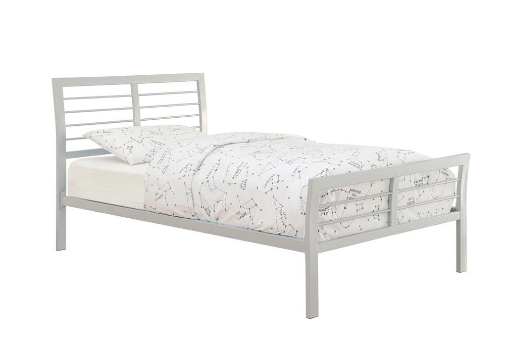 Cooper Queen Metal Bed Silver - Visions in Furniture (La Mirada, CA)
