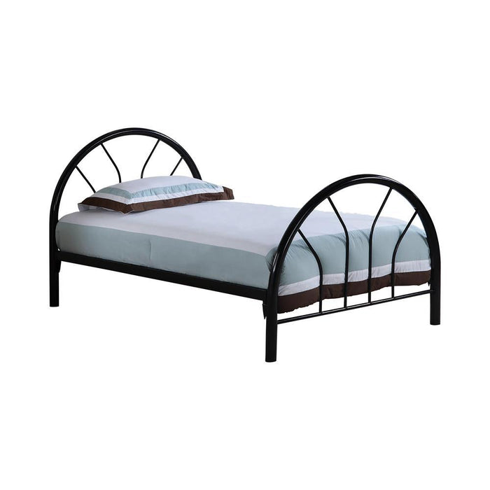 Marjorie Twin Platform Bed Black, Blue, & White - Visions in Furniture (La Mirada, CA)