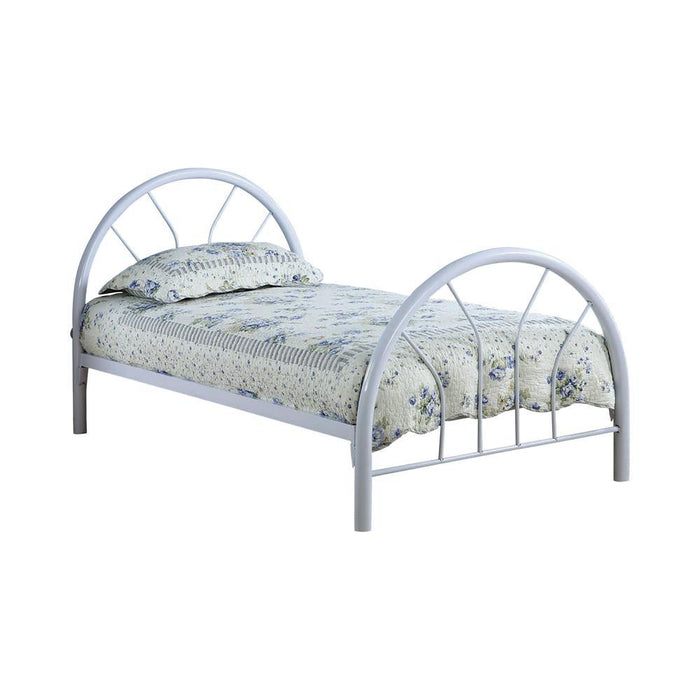 Marjorie Twin Platform Bed Black, Blue, & White - Visions in Furniture (La Mirada, CA)