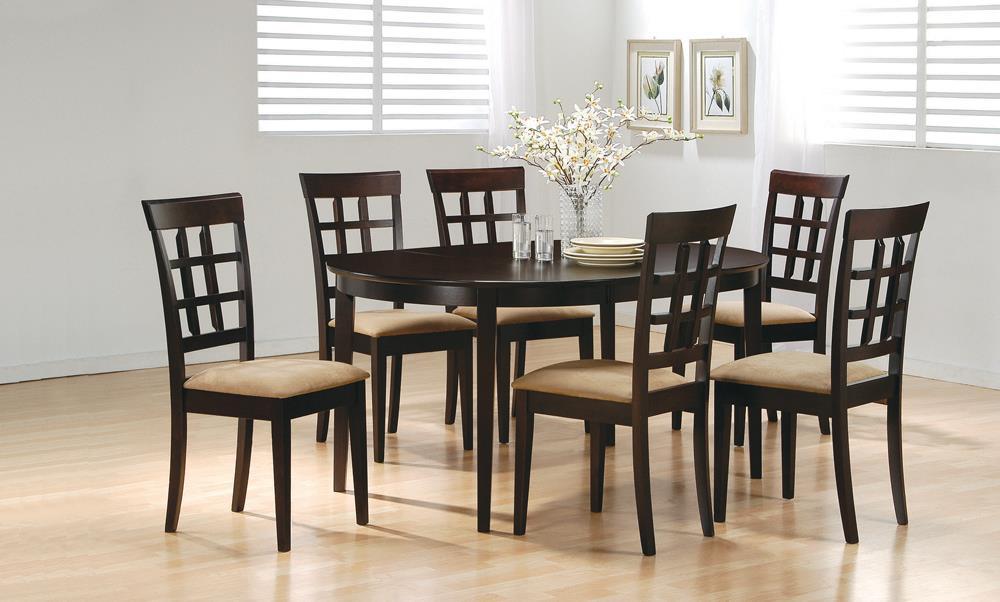 Gabriel Oval Dining Table Cappuccino - Visions in Furniture (La Mirada, CA)