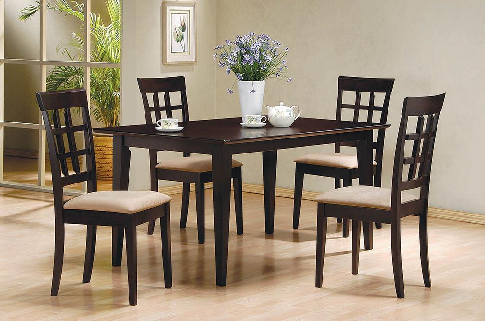 Gabriel Lattice Back Side Chairs Cappuccino and Tan (Set of 2) - Visions in Furniture (La Mirada, CA)