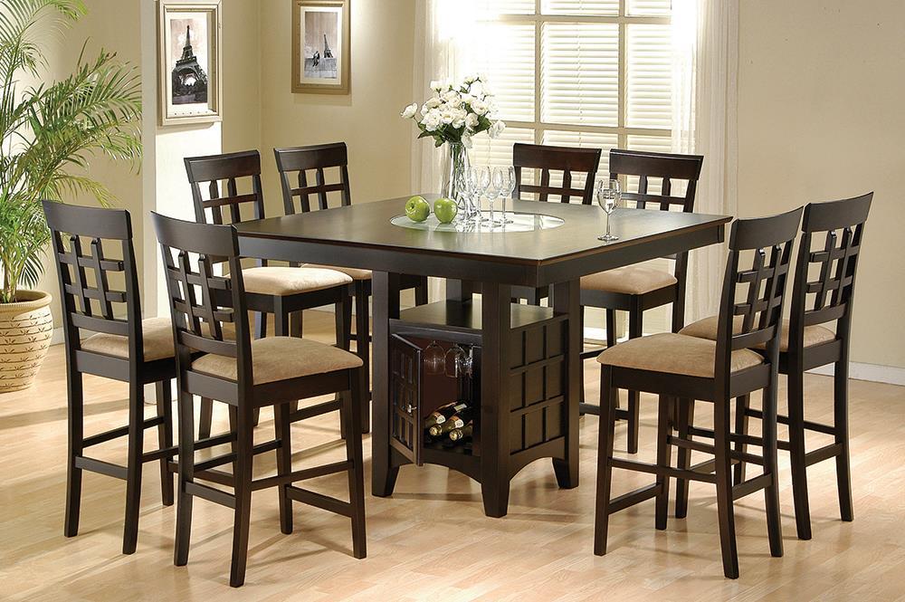Gabriel Square Counter Height Dining Table Cappuccino - Visions in Furniture (La Mirada, CA)