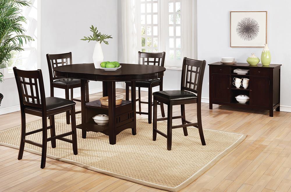 Lavon Oval Counter Height Table Espresso - Visions in Furniture (La Mirada, CA)