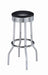Theodore Upholstered Top Bar Stools Black and Chrome (Set of 2) - Visions in Furniture (La Mirada, CA)
