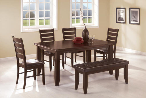 Dalila Ladder Back Side Chairs Cappuccino and Black (Set of 2) - Visions in Furniture (La Mirada, CA)