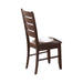 Dalila Ladder Back Side Chairs Cappuccino and Black (Set of 2) - Visions in Furniture (La Mirada, CA)