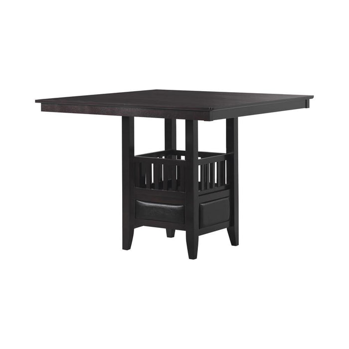 Jaden Square Counter Height Table with Storage Espresso - Visions in Furniture (La Mirada, CA)