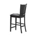 Jaden Upholstered Counter Height Stools Black and Espresso (Set of 2) - Visions in Furniture (La Mirada, CA)