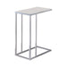 Stella Glass Top Accent Table Chrome and White - Visions in Furniture (La Mirada, CA)