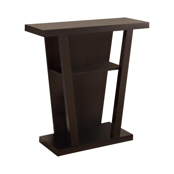 Evanna 2-shelf Console Table Cappuccino - Visions in Furniture (La Mirada, CA)