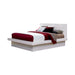 Jessica Eastern King Platform Bed with Rail Seating White - Visions in Furniture (La Mirada, CA)