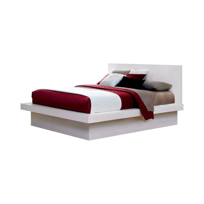 Jessica California King, E.king, & Queen Bed with Storage Headboard Cappuccino - Visions in Furniture (La Mirada, CA)