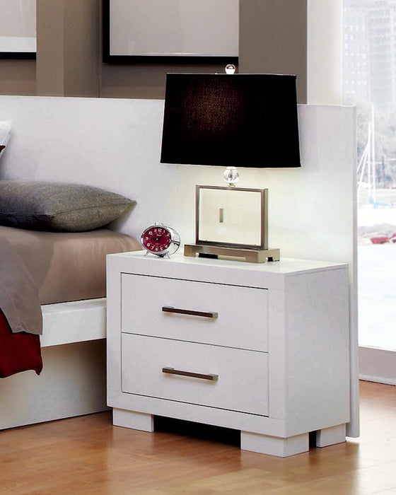 Jessica 2-drawer Nightstand White - Visions in Furniture (La Mirada, CA)