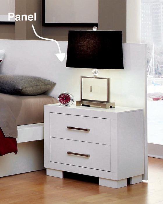 Jessica Nightstand Panels White (Set of 2) - Visions in Furniture (La Mirada, CA)