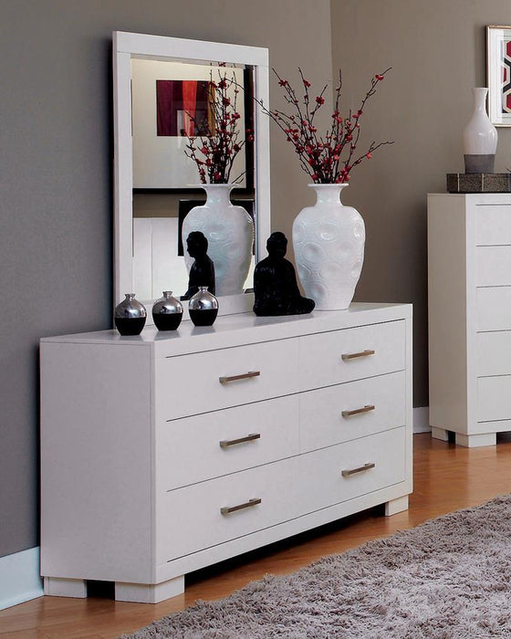 Jessica 6-drawer Dresser White - Visions in Furniture (La Mirada, CA)