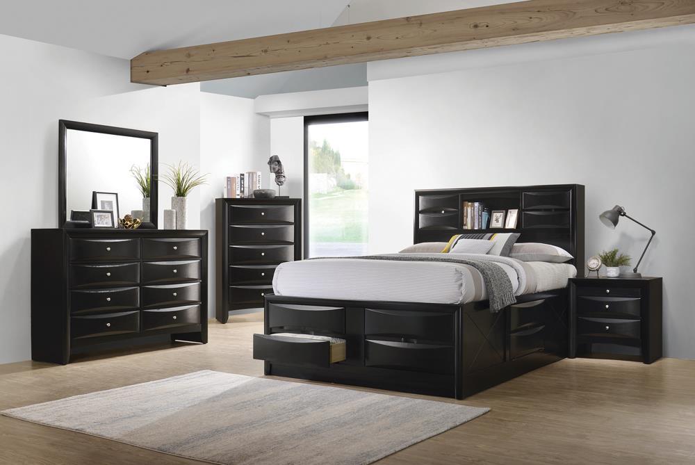 Briana California King Platform Storage Bed Black - Visions in Furniture (La Mirada, CA)