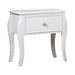 Dominique 1-drawer Nightstand Cream White - Visions in Furniture (La Mirada, CA)