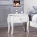 Dominique 1-drawer Nightstand Cream White - Visions in Furniture (La Mirada, CA)