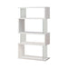 Emelle 4-tier Bookcase White and Clear - Visions in Furniture (La Mirada, CA)