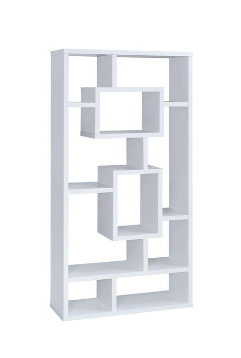 Howie 10-shelf Bookcase White - Visions in Furniture (La Mirada, CA)