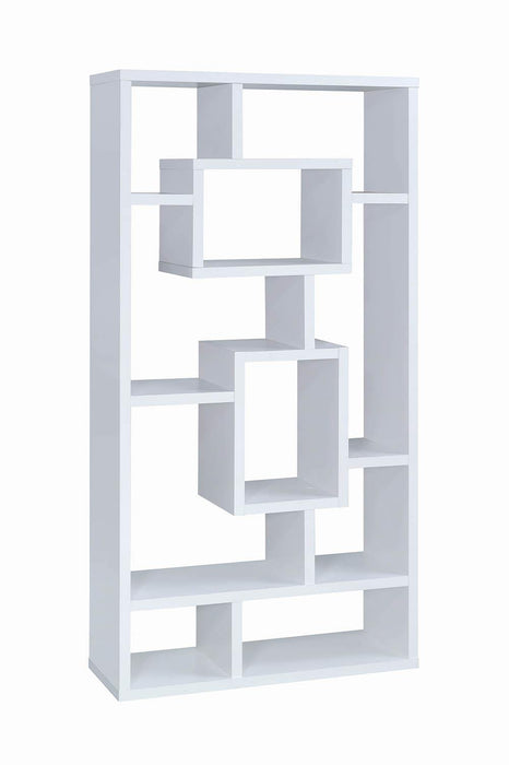 Howie 10-shelf Bookcase White - Visions in Furniture (La Mirada, CA)