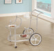 Sarandon 3-tier Serving Cart Chrome and Clear - Visions in Furniture (La Mirada, CA)