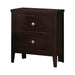 Carlton 2-drawer Rectangular Nightstand Cappuccino - Visions in Furniture (La Mirada, CA)