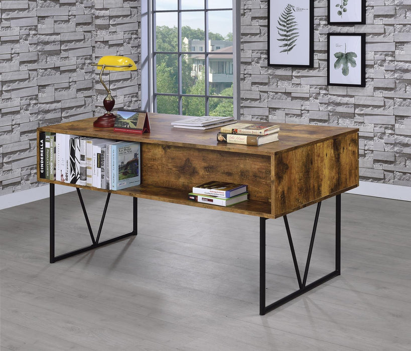 Analiese 4-drawer Writing Desk Antique Nutmeg - Visions in Furniture (La Mirada, CA)