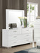 Felicity Rectangle Dresser Mirror Glossy White - Visions in Furniture (La Mirada, CA)