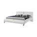 Jeremaine Eastern King Upholstered Bed White - Visions in Furniture (La Mirada, CA)
