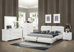 Jeremaine Eastern King Upholstered Bed White - Visions in Furniture (La Mirada, CA)