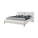 Jeremaine Queen Upholstered Bed White - Visions in Furniture (La Mirada, CA)