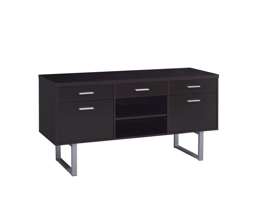 Lawtey 5-drawer Credenza with Adjustable Shelf Cappuccino - Visions in Furniture (La Mirada, CA)
