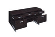 Lawtey 5-drawer Credenza with Adjustable Shelf Cappuccino - Visions in Furniture (La Mirada, CA)