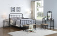 Livingston California King, E.King, & Queen Panel Metal Bed Dark Bronze - Visions in Furniture (La Mirada, CA)