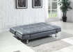 Dilleston Tufted Back Upholstered Sofa Bed Grey - Visions in Furniture (La Mirada, CA)