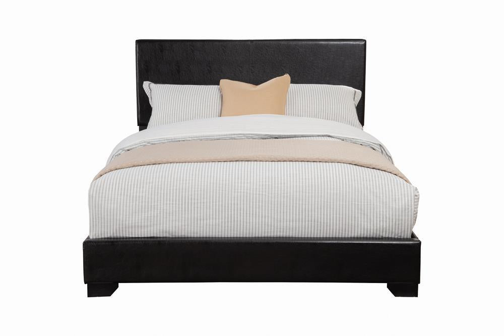 Conner Eastern King Upholstered Panel Bed Black - Visions in Furniture (La Mirada, CA)